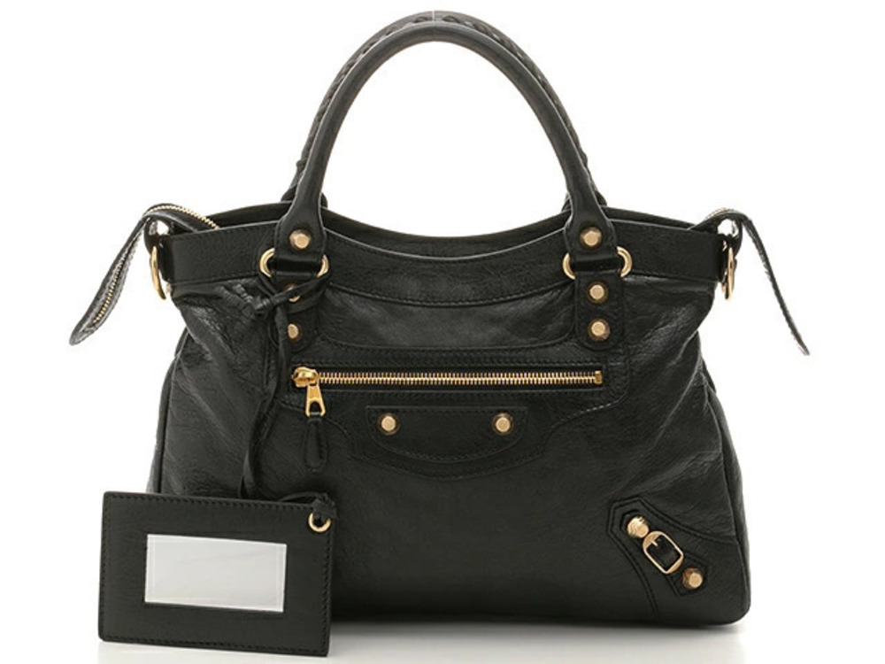 Balenciaga Bag Town Shoulder Giant Black Leather